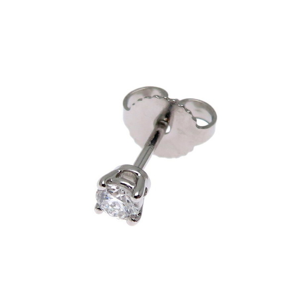 TIFFANY Silver Diamond Earrings - Picture 1 of 8